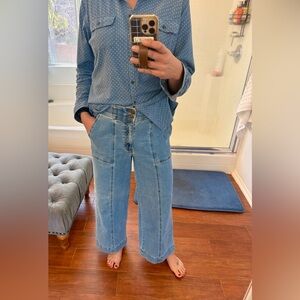 Women’s ankle cropped wide leg jeans by Farmers Market